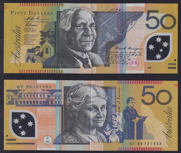 AUD 50 Dollar Style Prop Banknotes