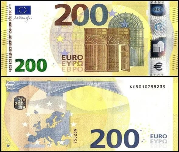 200 Euro Style Prop Banknotes